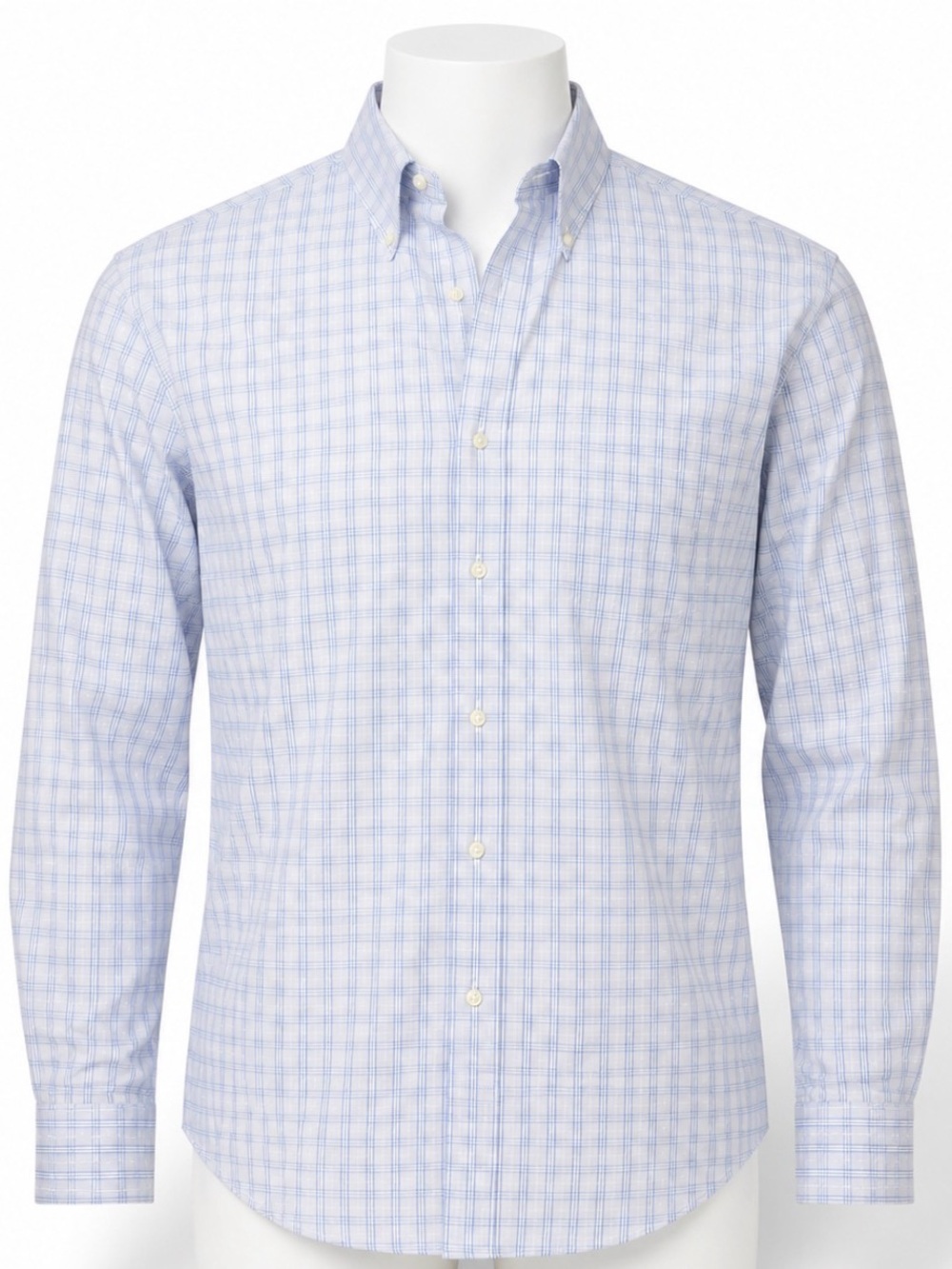 Brooks Brothers Light Blue Plaid Button-Down Shirt